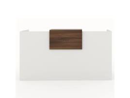 Expositor de Receção e Escritório. Fácil Montagem. 200X105X50Cm com Fechos Laterais e Guarnição 69X40Cm. Cor de Nogueira. Fabricado em Espanha. OFICIT