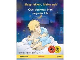 Livro Slaap lekker, kleine wolf – Que duermas bien, pequeño lobo Tweetalig kinderboek met luisterboek als download de Ulrich Renz (Holandês)