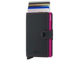 Miniwallet Matte Black & Fuchsia Portfólio SECRID