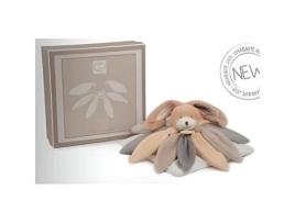 Edredom Coelho Taupe DOUDOU ET COMPAGNIE 28Cm para Bebê Um Edredom Muito Macio com Gola