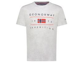 T-Shirt de Homem GEO NORWAY Algodão Cinzento (S)