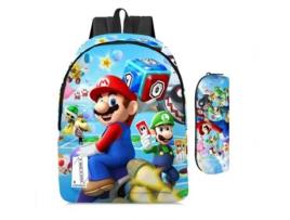 KOHREE Conjunto de Duas Peças de Mochila de Estudante Mario