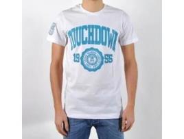 T-Shirt de Homem BE AND BE TOUCHDOWN Turquesa Algodão Branco (S)