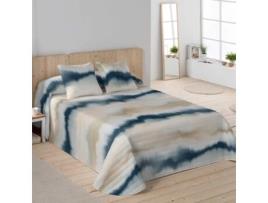 SANDAL Colcha Bouti Estampada Microfibra Peso 70 Gramas Cama 150 Belix Blue