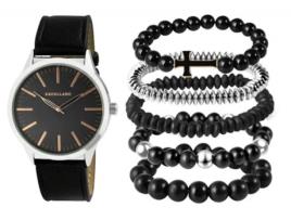 Conjunto Homem Relógio + Pulseiras EXCELLANC