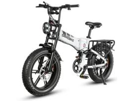 Bicicleta Elétrica Dobrável SAMEBIKE Rs-A02-It-Gy-Eu 17Ah 120Km 20 Branco