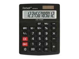 Calculadora REBELL 8118-12 Tela de calculadora de mesa preta