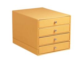 Caixa de Arrumação com 4 Gavetas em Pele Sintética Italiana RHODIA RHODIA