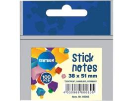 Bloco de Notas Aderentes CENTRUM 38X51Mm Amarelo Pastel 100Fl 80080 Blister