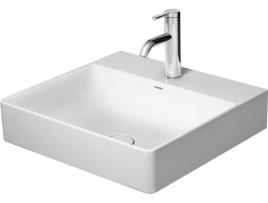 Lavatório DURAVIT DuraSquare, lavatório para móveis 50x47cm, 1 furo para torneira, sem transbordamento, com bancada com furo para torneira