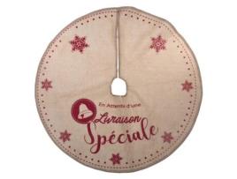 Tapete para árvore de Natal Atelier Des Lutins Juta Vermelha D90Cm FEERIC LIGHTS & CHRISTMAS