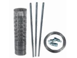 300 M de Vedação de Caça, Vedação Florestal, Vedação de Campo 100/15/15 + Postes + Arame de Tensão AQUAGART