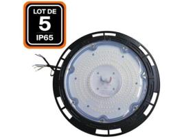 5 lâmpadas industriais suspensas Ufo alto 240W Ip65 branco frio 6000K EUROPALAMP da baía