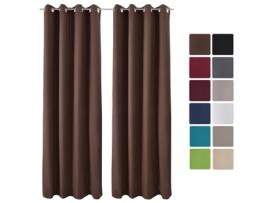 Amelie To Cortina com Ilhós 140X245Cm Castanho 2Pcs BEAUTISSU