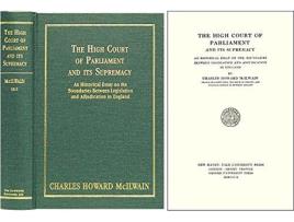 Livro High Court of Parliament and Its Supremacy de Charles Howard Mcilwain (Inglês - Capa Dura)