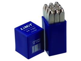LIMIT 244330700.Conjunto de 9 Punções Numeradas Inox/Metal 8Mm