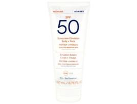 KORRES Iogurte Sun Care Emulsão corporal e facial Spf50 200 ml