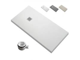 Base de Duche Resina Dacota Branco 70X100 Quadro Válvula 100X70 ESTILOBAÑO