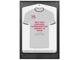 Moldura de Estocolmo Moldura de madeira Tamanho 060X090 Cm Vidro Artificial Preto