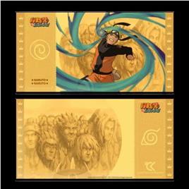 Bilhete Dourado CARTOON KIGDOM Naruto Shippuden Collection 9 Modelos 7 2 X 14 5 Cm