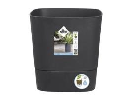 Vaso Elho Quadrado Plástico Greensense Aqua Care Carvão Cinza 29 5 X 29 5 X a 30 2 Cm 15 L ELHO GIVE ROOM TO NATURE