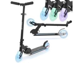 Scooter Infantil 5 Anos Máx. 50Kg com Freio de Pé Led Dobrável Guiador Ajustável em Altura 63-82 Cm HYPERMOTION