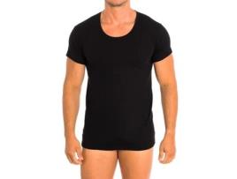 T-Shirt de Homem Q-EN Algodão Preto (M)