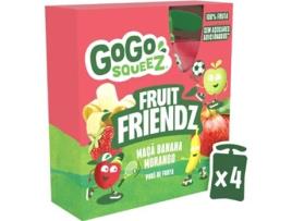 Pack Saquetas de Fruta Maçã Morango e Banana GOGO SQUEEZ