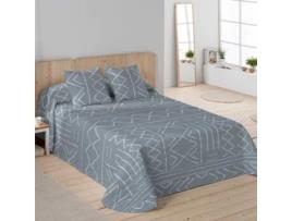 SANDAL Colcha Bouti Estampada Microfibra Peso 70 Gramas Cama 135 Nauek Grey