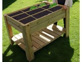 Mesa de Cultivo Profundo 20Cm VIDAHUERTO com Bandeja e Divisórias 120X80X80 Cm