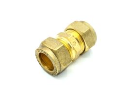Acoplamento Reta de 15 mm, Encaixe de Compressão de Latão