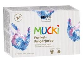 Tinta de Dedo Brilhante KREUL Mucki 150 Ml Conjunto de 6