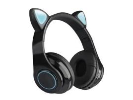 Auriculares Orelhas Led Pretas RIFF Bluetooth