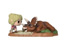 Figura Funko Dr. Sattler W/ Triceratops Us Exclu. Pop! Moment JURASSIC PARK