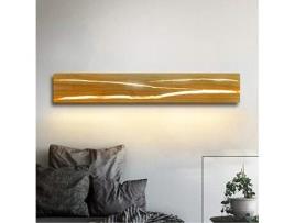 Luz De Parede De Madeira Branca Quente De 24W ZMING