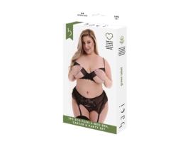 VPMKP - Conjunto de Lingerie BACI LINGERIE Peek-A-Boo Bra (Preto - Queen)