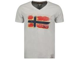 T-Shirt de Homem GEO NORWAY Algodão Cinzento (2XL)