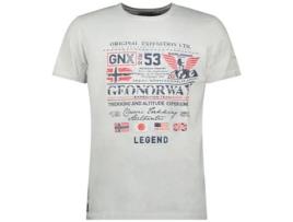 T-Shirt de Homem GEO NORWAY Algodão Cinzento (L)