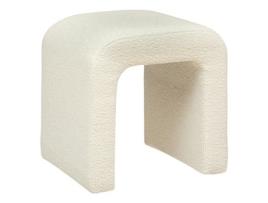 Pufe Sevi em Tecido French Terry ATMOSPHERA Branco Contemporâneo Sala de Estar Interior