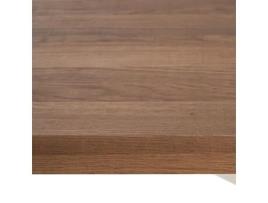Mesa de Jantar FANMUEBLES Fixa com pés brancos (Castanho - Madeira - 160 cm)