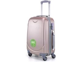 Conjunto De 3 Malas De Bagagem De Mão Para Viagem Em Cabine Grande Média E Pequena 4 Rodas Giratórias 360º (Ouro Rosa) DESSY
