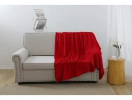 Cobertor Lisa de Pelúcia Longa Espessa Vermelho 220*240Cm-BOD HOME