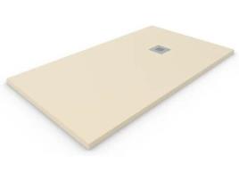 Base de Duche em Resina Extraplano Textura Antiderrapante Da Ardósia Recheio Mineral Beige 80X170Cm DUCHA.ES