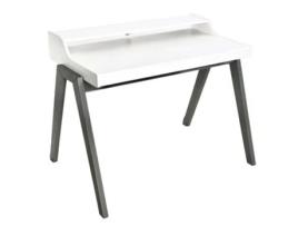 Mesa de Escritório MUEBLEAR 'Nere' 110X86X75Cm em Branco e Cinza