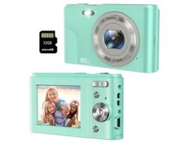 Câmera Compacta Digital VIGA EUROPE Dc311Af 48Mp Hd Resolução 2 4 Polegadas Tela 32Gb Verde