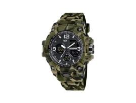 Relógio masculino CALYPSO K5855/3 - X-trem, camuflagem preta verde, 56 mm