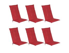 Loft Hl Cadeira Alta 120X50X6Cm Vermelho 6 Peças B BEAUTISSU