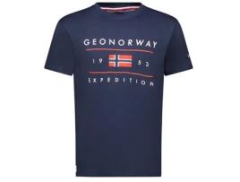 T-Shirt de Homem GEO NORWAY Algodão Azul (2XL)