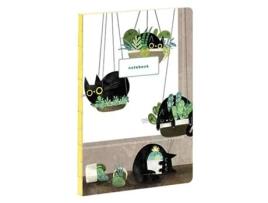 Livro Caturday A5 Notebook de Karen Obuhanych (Inglês)