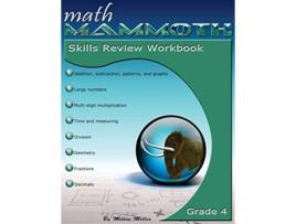 Livro Math Mammoth Grade 4 Skills Review Workbook de Maria Miller (Inglês)